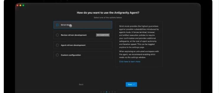 Antigravity Launches Four Agent Modes